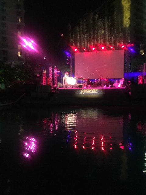 Aquatic Stage Lights Up the Night