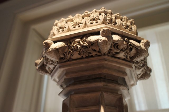 Intricate Carvings on Monastery Column