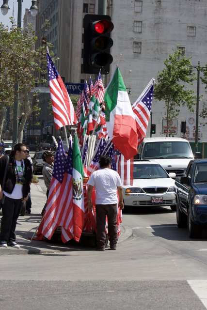 Mayday Rally: Standing Strong with Flags