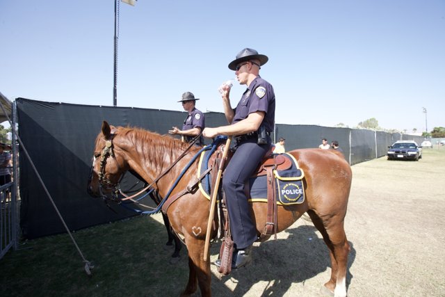 Mounted Officers in Action
