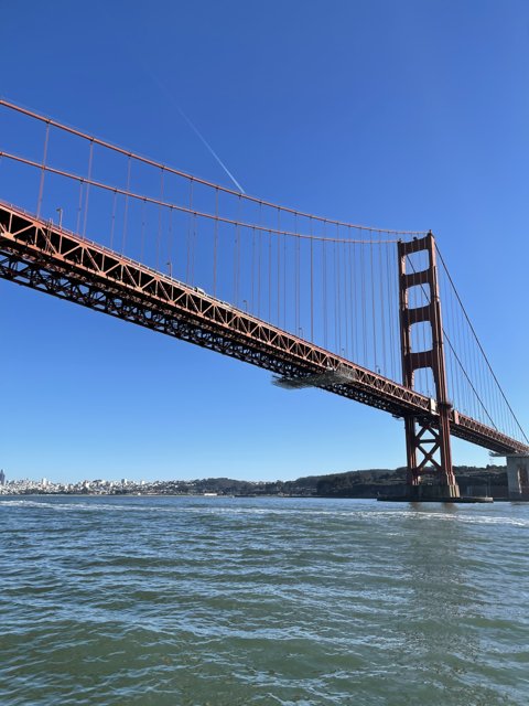 Golden Gate Bridge shines in the California sun