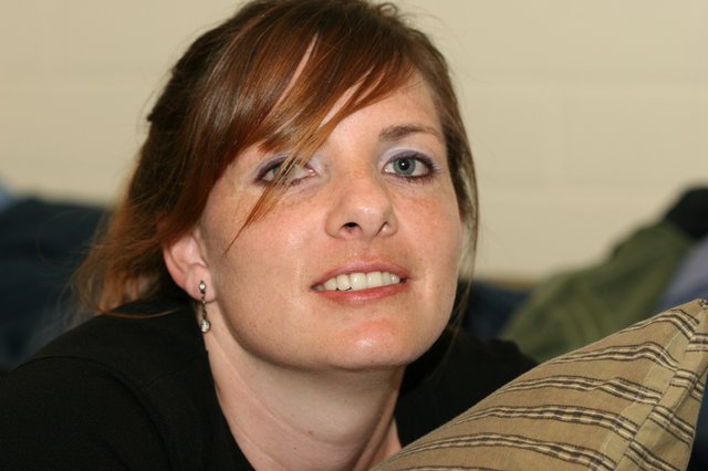 Candid Portrait of a Smiling Redheaded Woman
