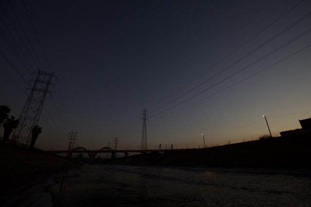 Twilight over the Power Lines