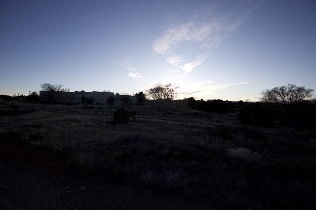 Twilight Over Desert Landscape in New Mexico