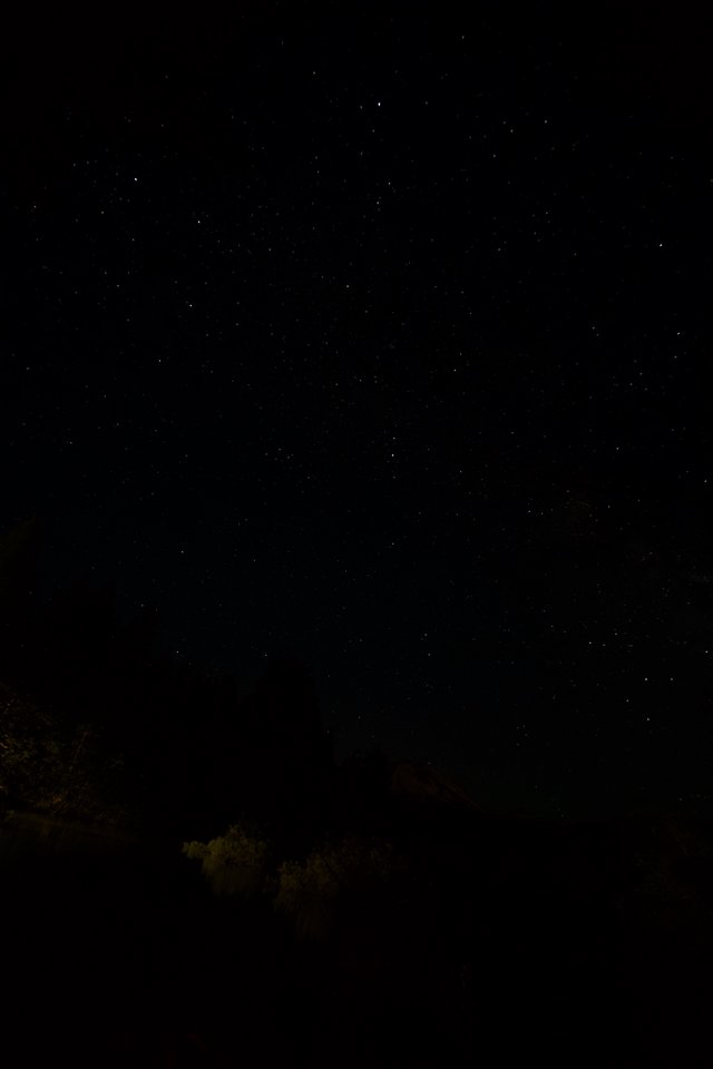 Starry Night Sky Over Mt. Lassen Wilderness
