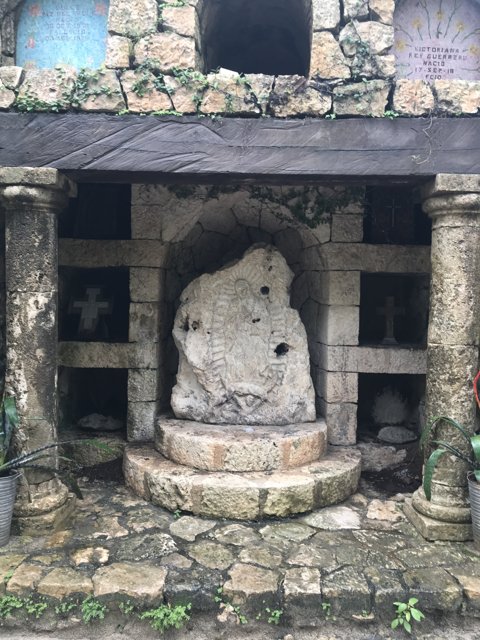 Stone Statue in Ancient Monastery