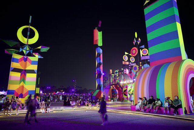 Vibrant Nights at Coachella 2024: Urban Parade of Light and Color