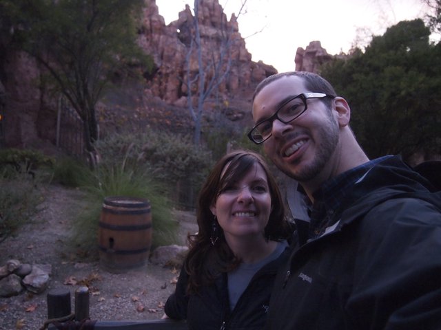 Couple Smiling at Big Thunder Mountain Disneyland