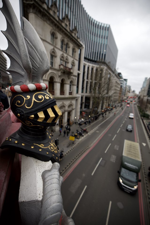 Dragon Sentinel Overlooking London Streets