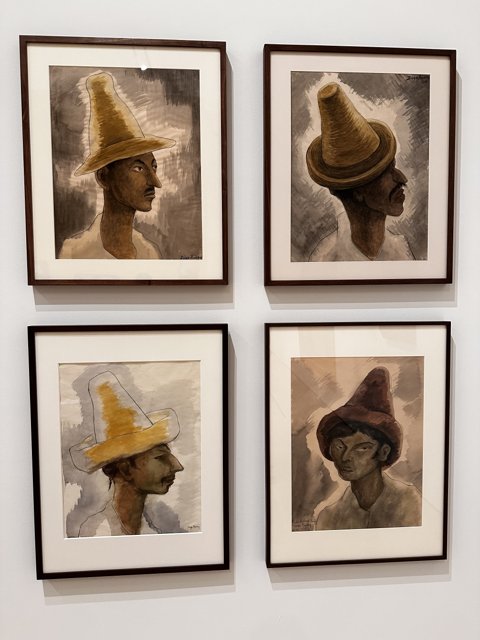 Framed Hats: A Stunning Display of Headgear Paintings