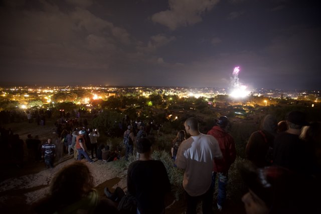 Fireworks lighting up the Santa Fe skyline