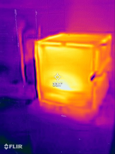 Thermal Imaging of a Lighted Box
