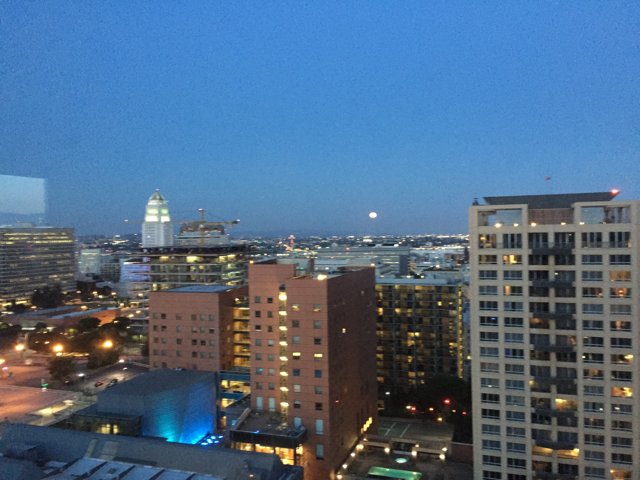 City Moonset