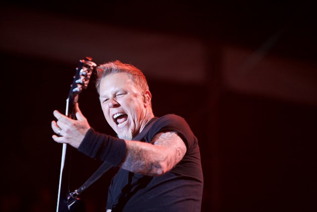 James Hetfield of Metallichead Rocks the Crowd at Big Four Festival