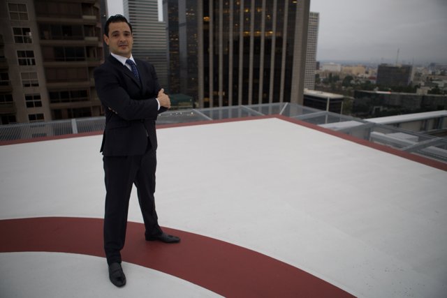 The Businessman atop the City