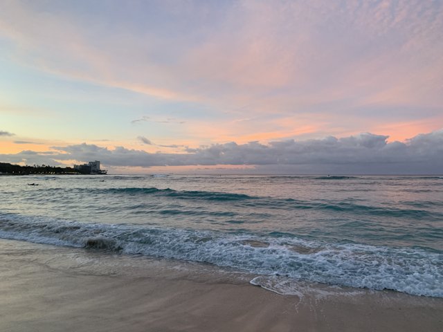 Sunset over Royal-Moana Beach