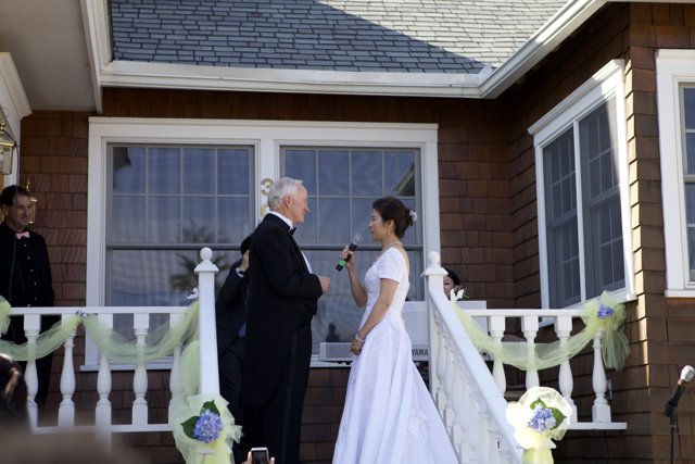 Newlyweds on the Porch