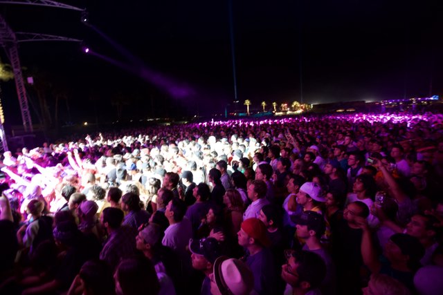 Night Lights and Crowds at 2009 Coachella Concert