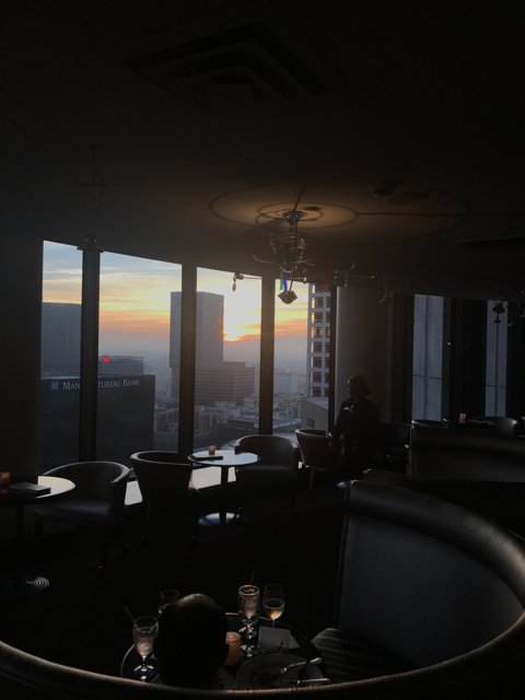 Sunset View from an LA Restaurant