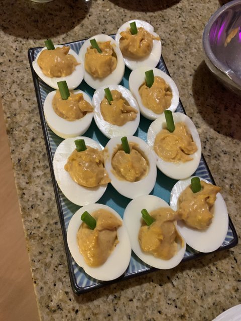 Deviled Eggs with a Touch of Green