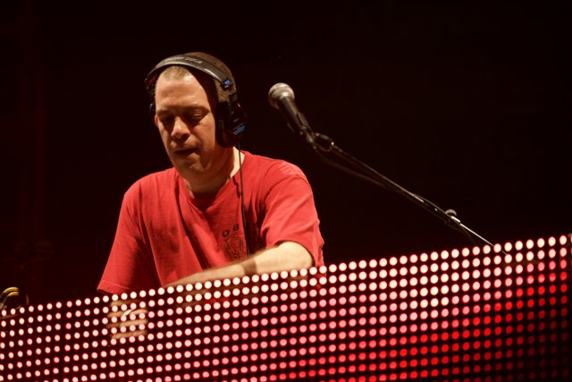 Red-Shirted DJ Entertains the Crowd at Coachella