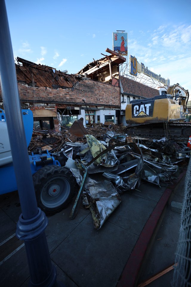 Demolition Site of Former Restaurant Building