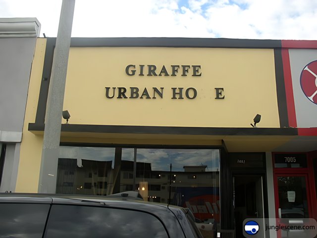 Giraffe Urban Home Sign