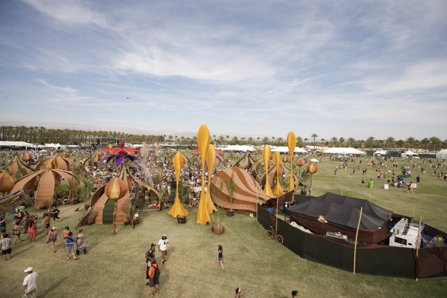 Coachella Crowd Gathered on the Verdant Field