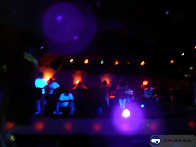Nightclub Crowd with Vibrant Lighting