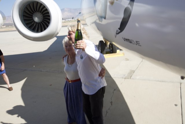 Champagne Celebration at the Airfield