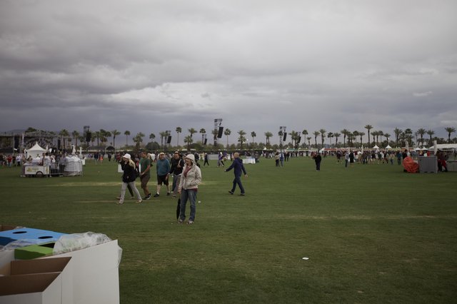 Stormy Skies Over Coachella Festival Grounds 2012