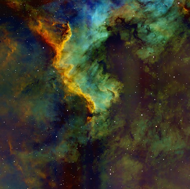 IC 5070 Pelican Nebula in SHO Narrowband Palette