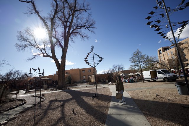 Kinetic Wind Sculptures on Santa Fe Plaza