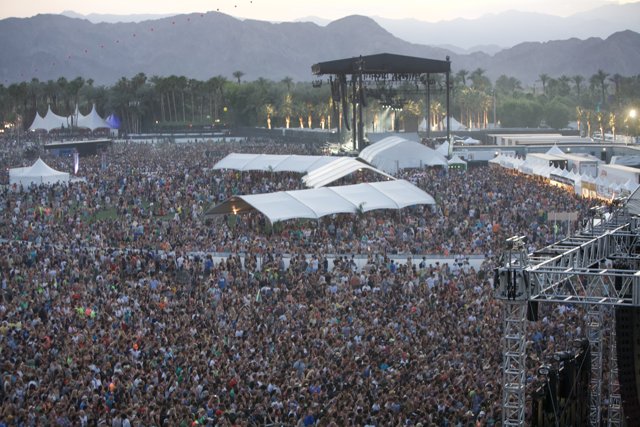 Coachella Crowd: A Sea of People Under the Desert Sky
