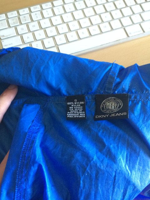 Blue Jacket with Label