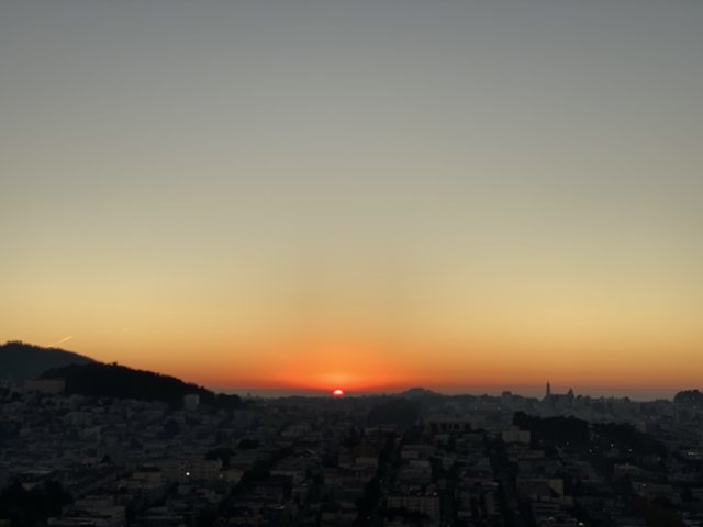 Golden Hour Glow over San Francisco