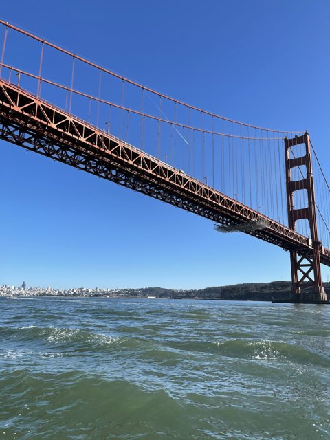 The Iconic Golden Gate Bridge spanning San Francisco Bay