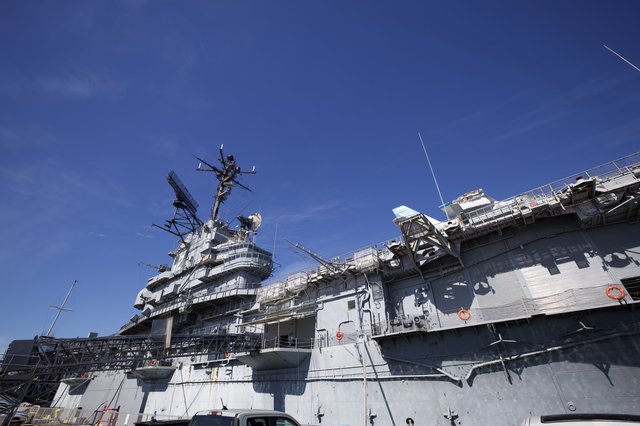 USS Hornet Aircraft Carrier Superstructure and Flight Deck