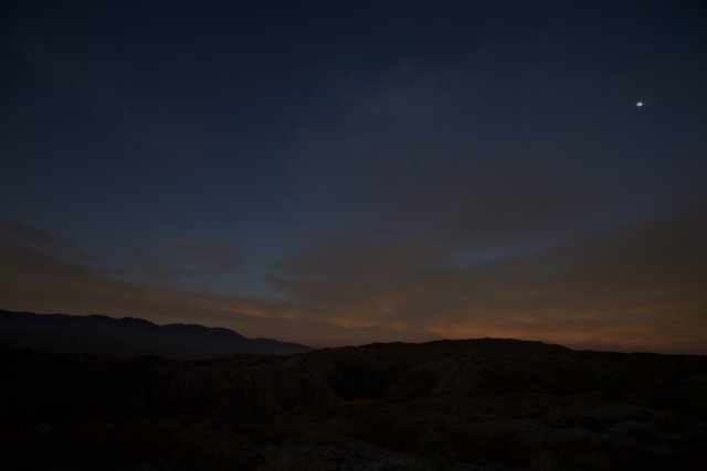 Moon, Venus, and the Serene Desert Night