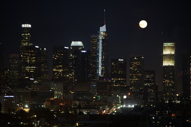 Moonrise Over Los Angeles