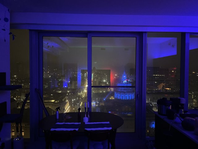 Urban Night Lights from a San Francisco Penthouse