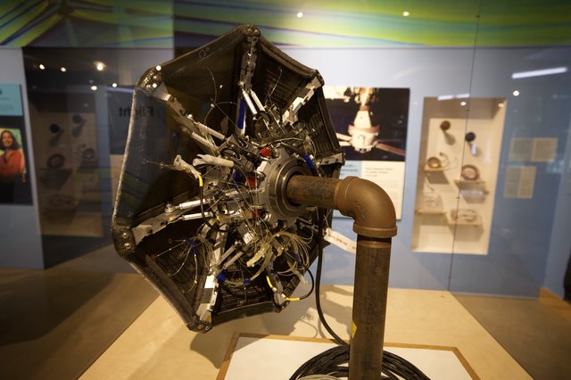 Apollo Command Module Heat Shield Display at Space Museum