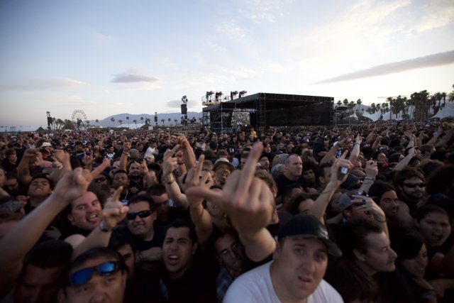 Big Four Festival Concertgoers with Hands Up