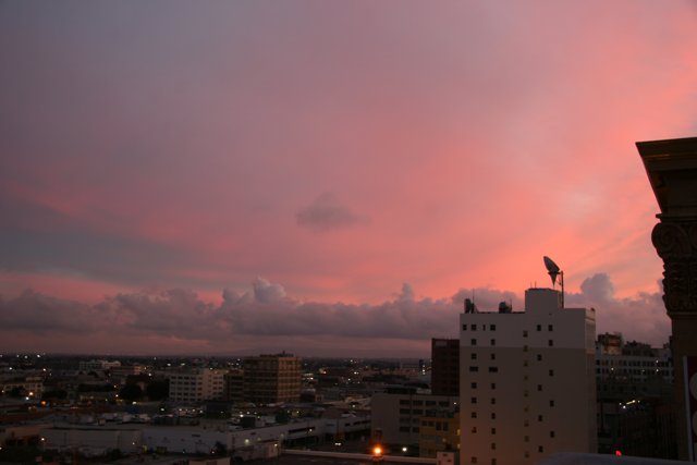 Pink Sky over the City