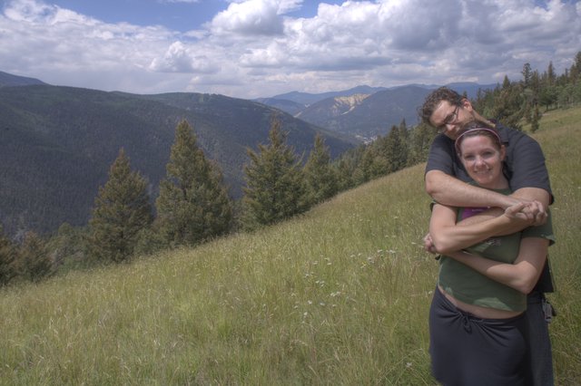 Couple Embracing Above Angel Fire, New Mexico