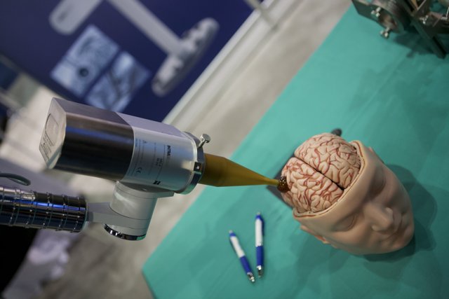 Robotic Arm Testing a Human Brain