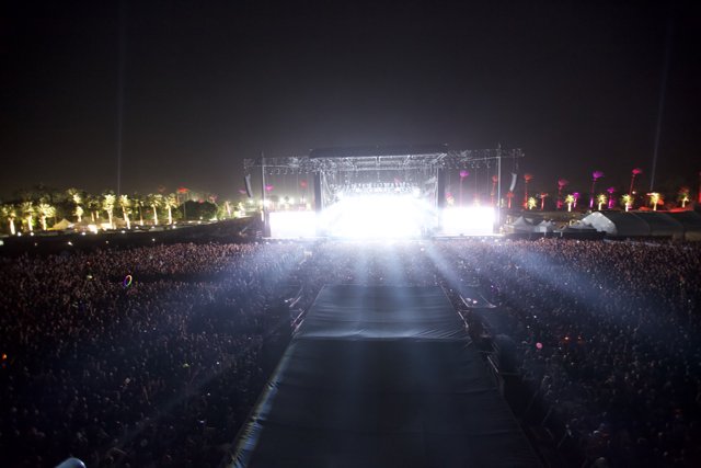 Coachella Crowd Shines Under Stage Lights