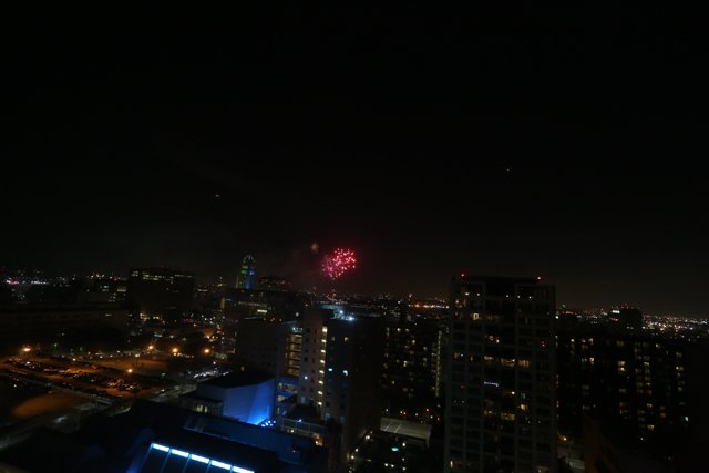 Spectacular Fireworks Display Above the Metropolis