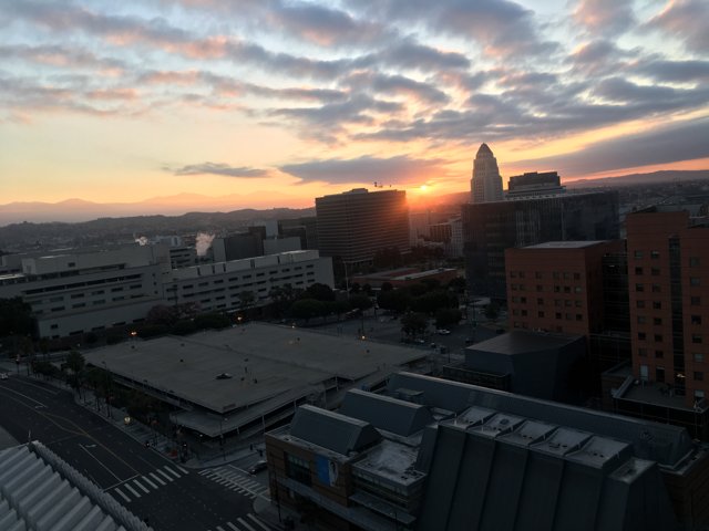 Sunset over Metropolis