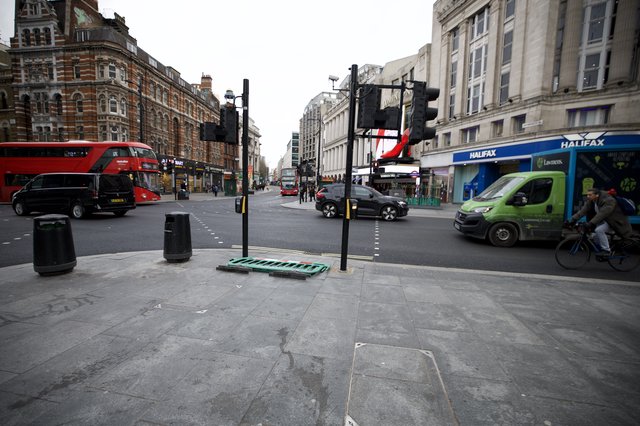 Quiet London Street Corner at Dawn